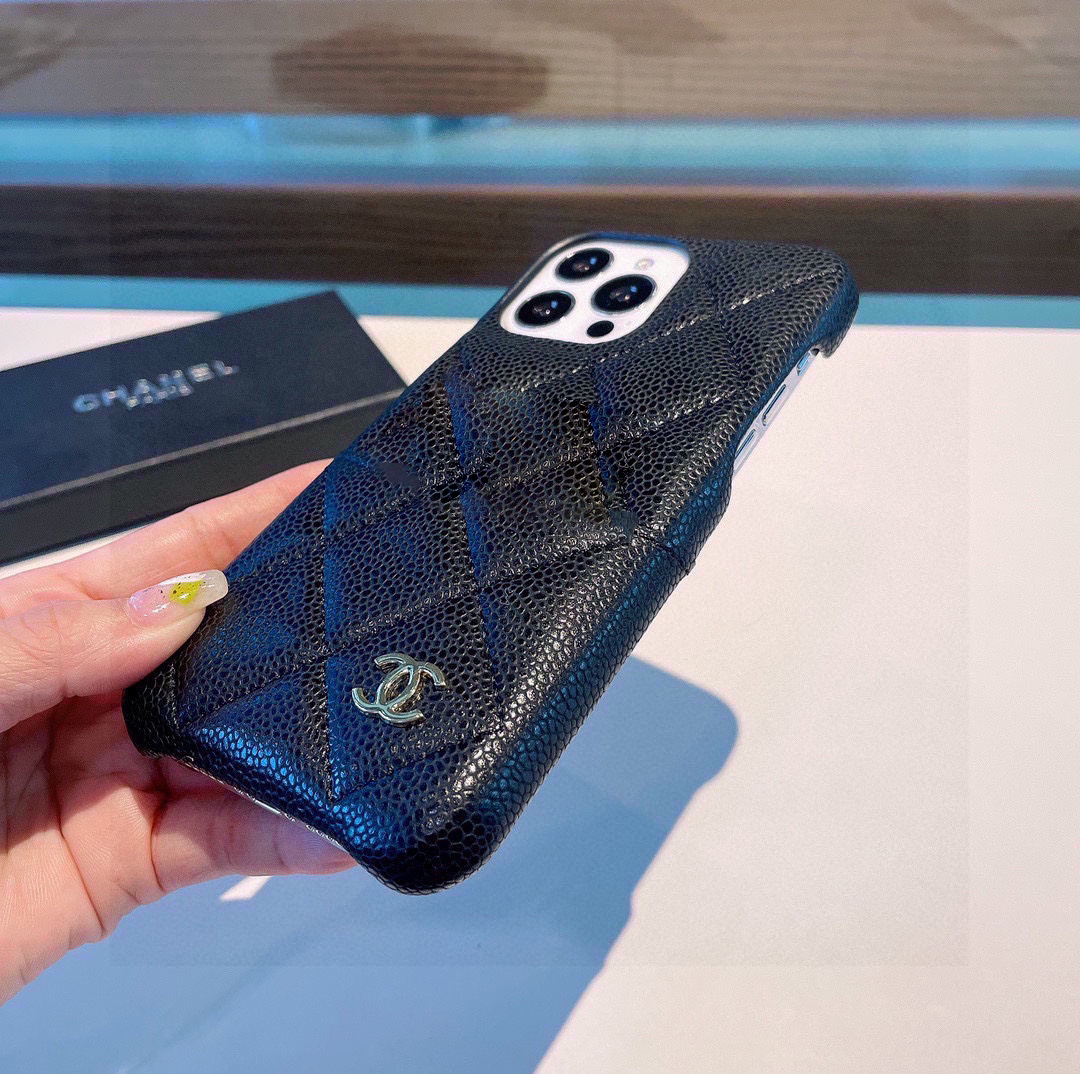 Leather diamond car line plug-in cell phone case