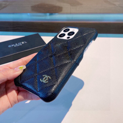 Leather diamond car line plug-in cell phone case