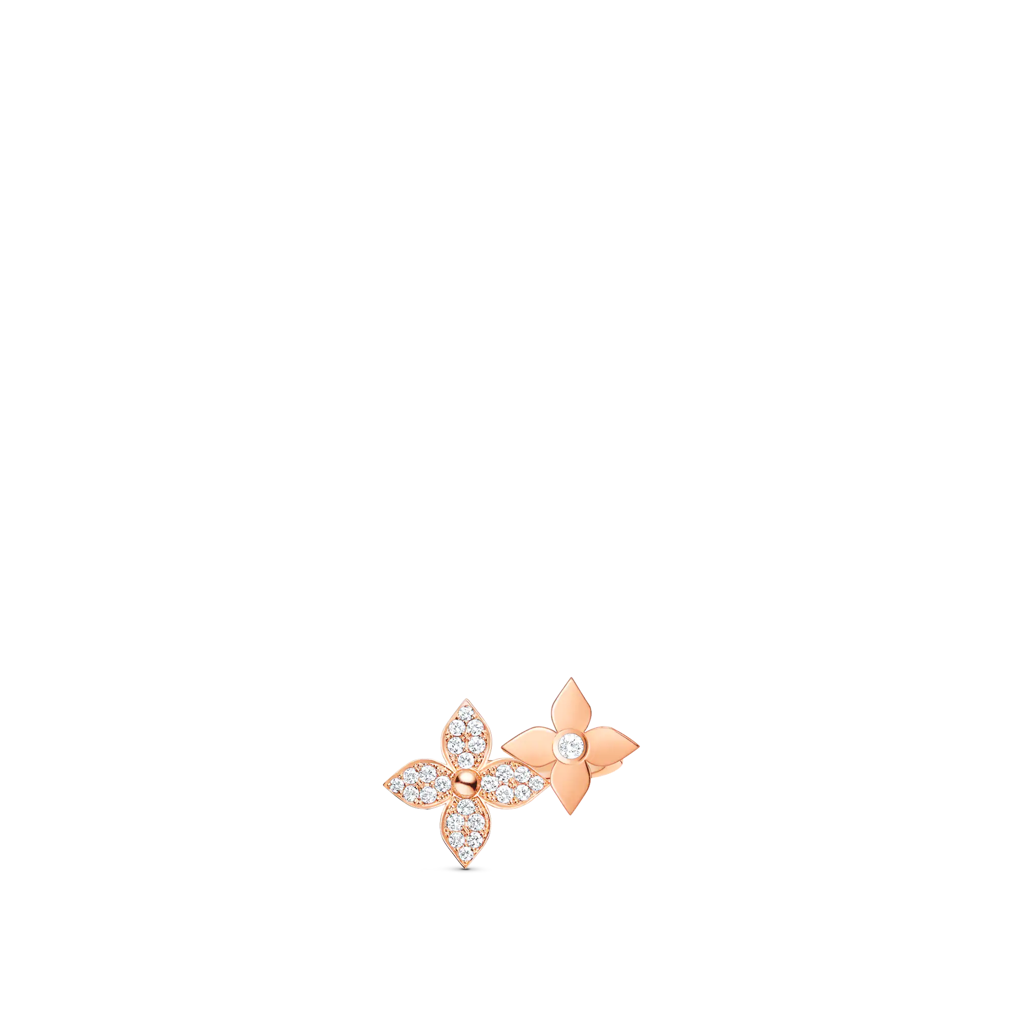 Star Blossom Ring, Pink Gold And Diamonds