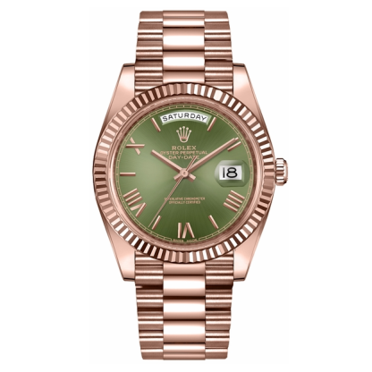 Day-Date 40 Green Dial Rose Gold Watch 228235