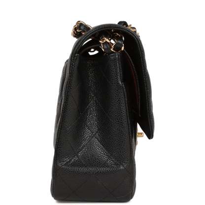 Jumbo Classic Double Flap Bag Black Caviar Gold Hardware
