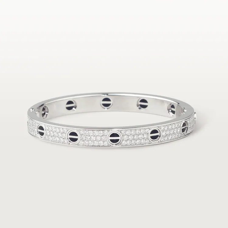 LOVE BRACELET, DIAMOND-PAVED, CERAMIC