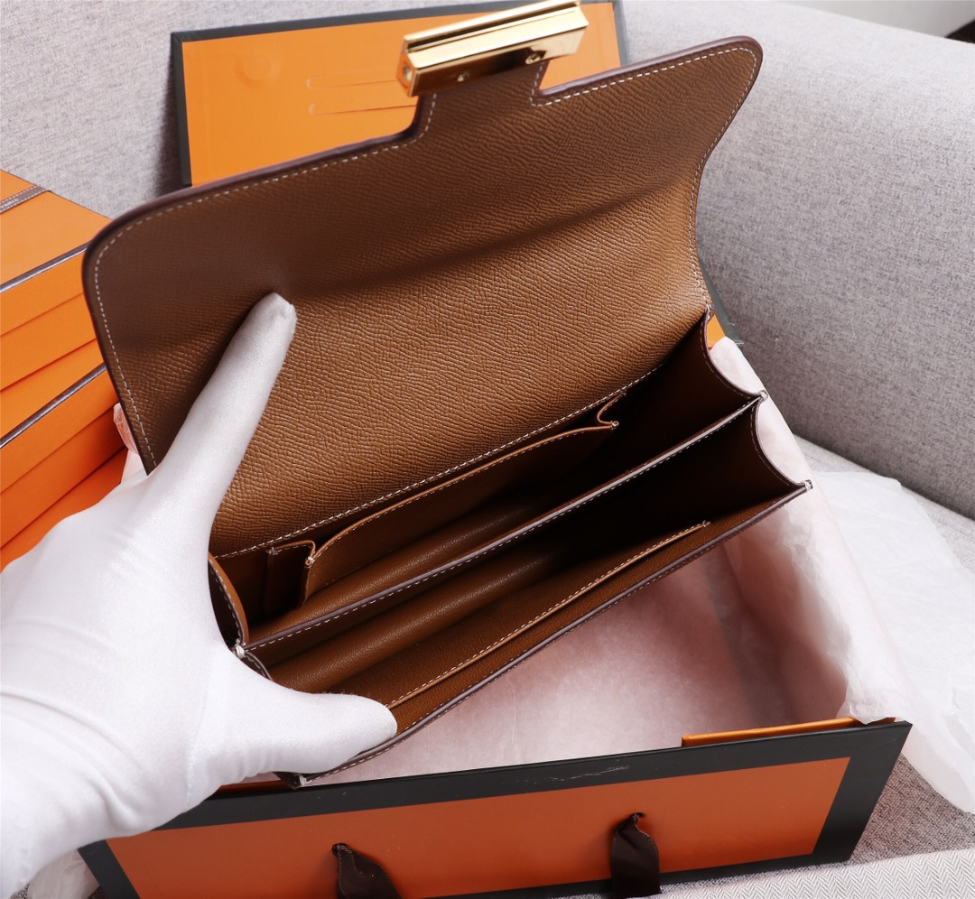 Constance 19/23 bag Brown Epsom Leather