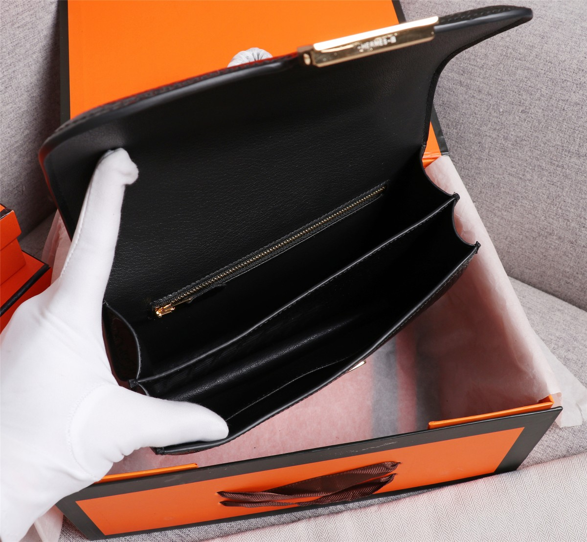 Constance 23 bag Black Crocodile Leather