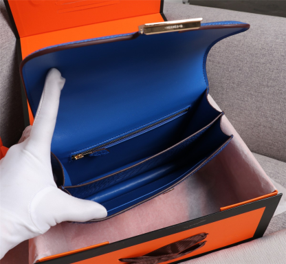 Constance 23 bag Blue Crocodile Leather