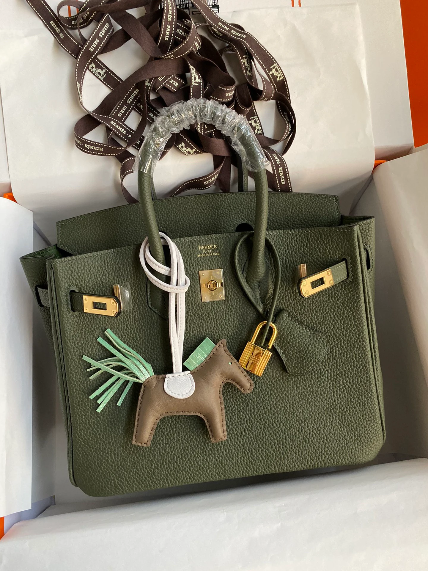 Birkin 25/30/35 Bag Deep Green Togo Leather
