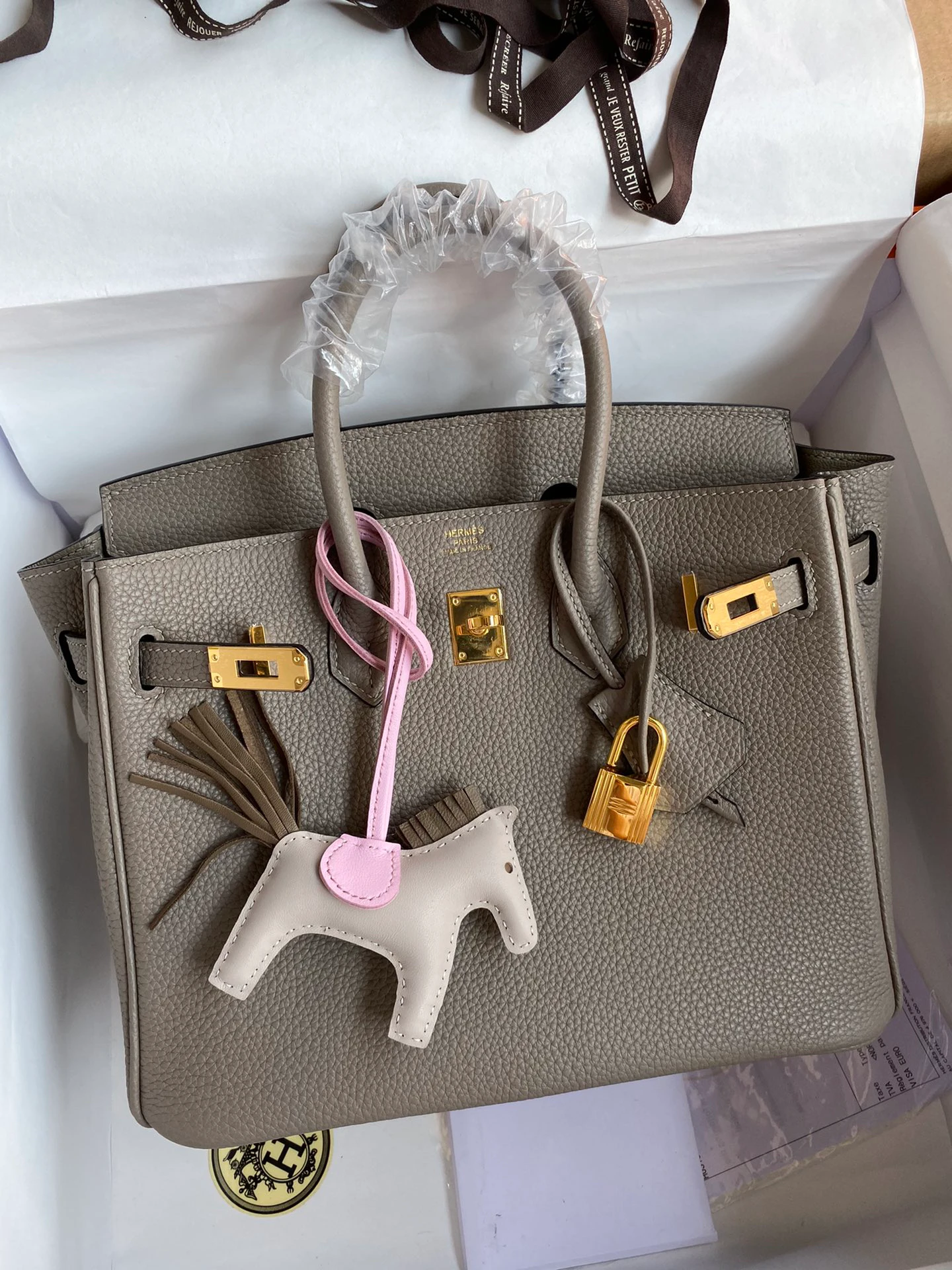 [Copy]Birkin 25/30/35 Bag Gris Asphalte (Asphalt Grey) Togo Leather