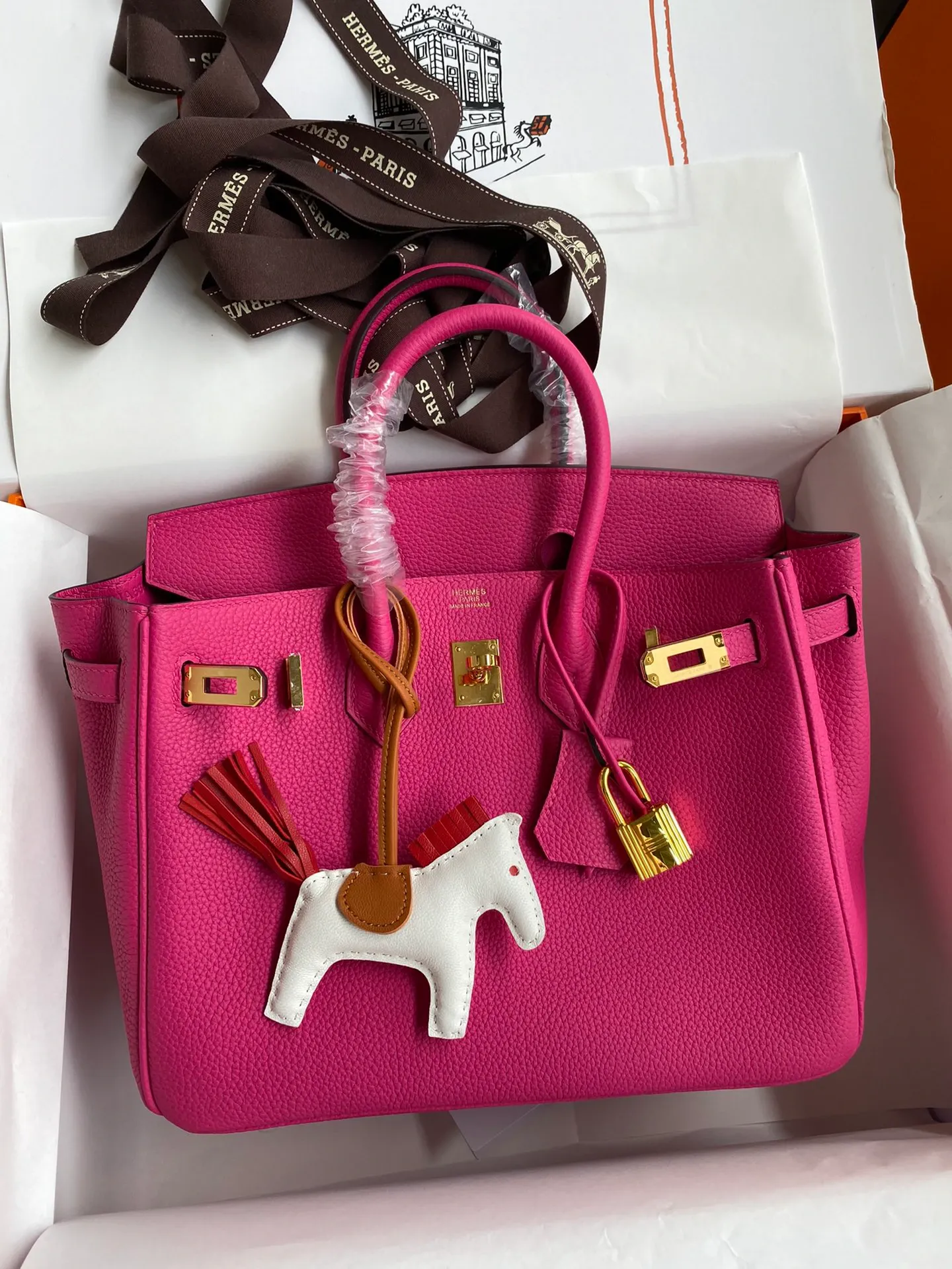 Birkin 25/30/35 Bag Rose Tyrien Togo Leather