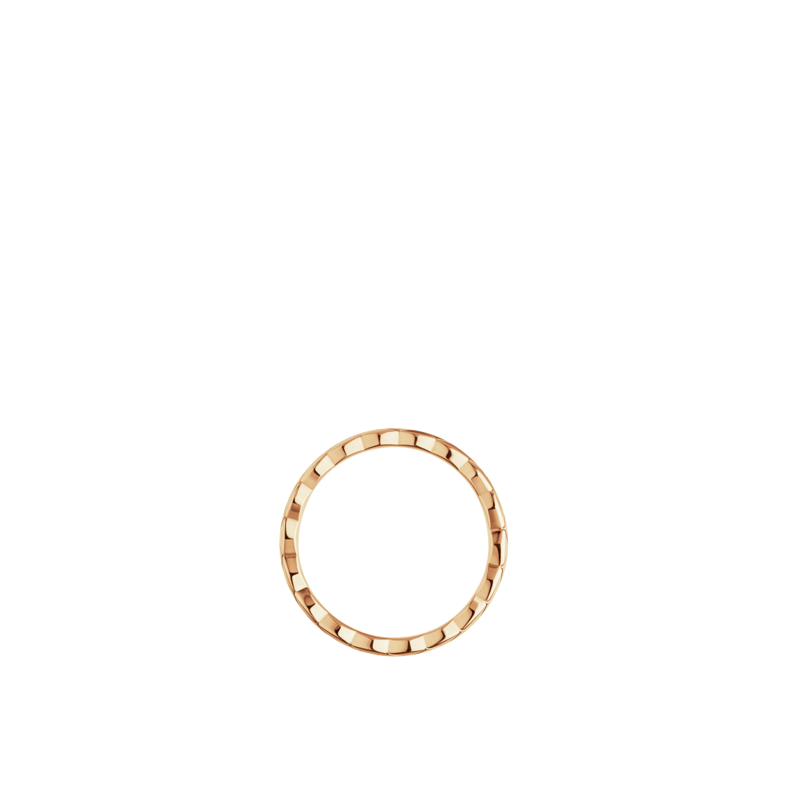COCO CRUSH RING Quilted motif, mini version, 18K BEIGE GOLD