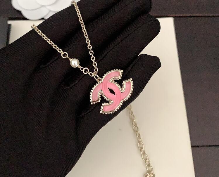Pink Double C Necklace