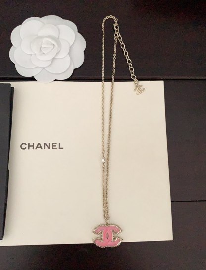 Pink Double C Necklace