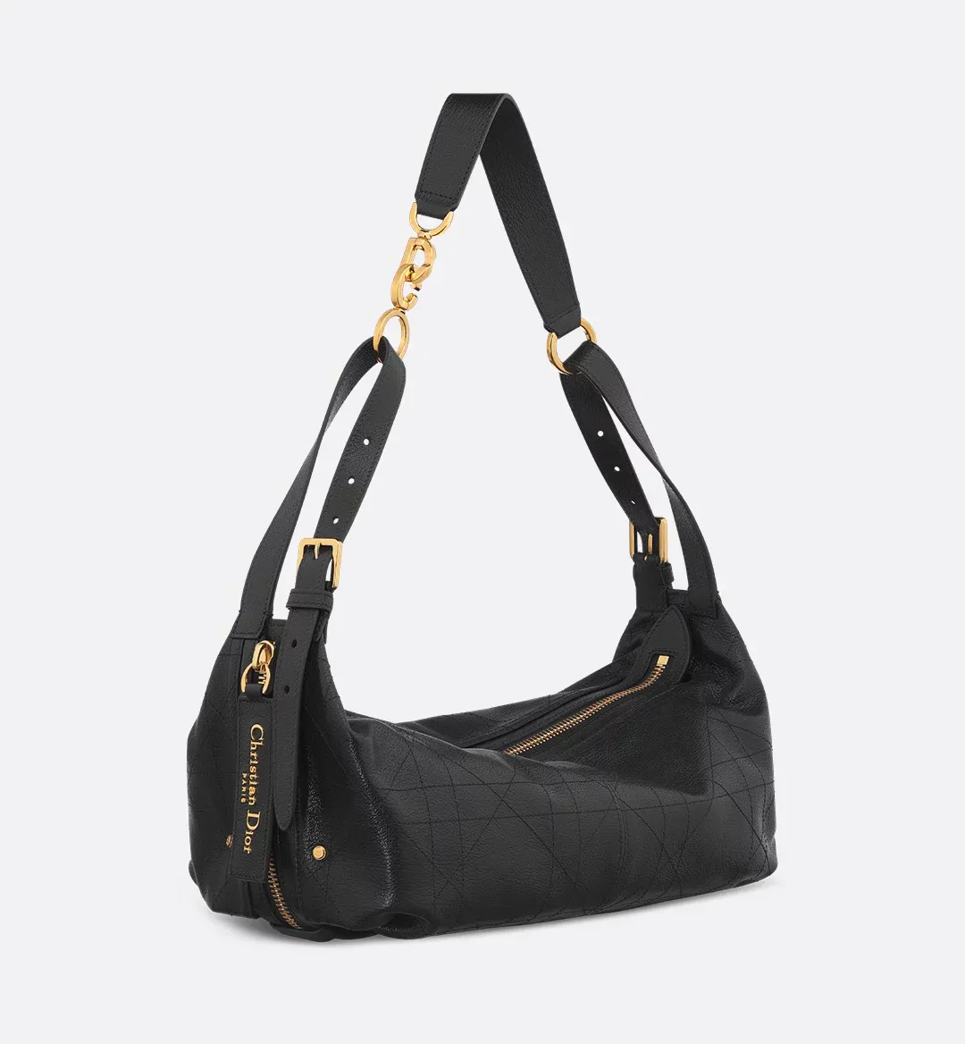 Medium D-Journey Bag in Shiny Goatskin