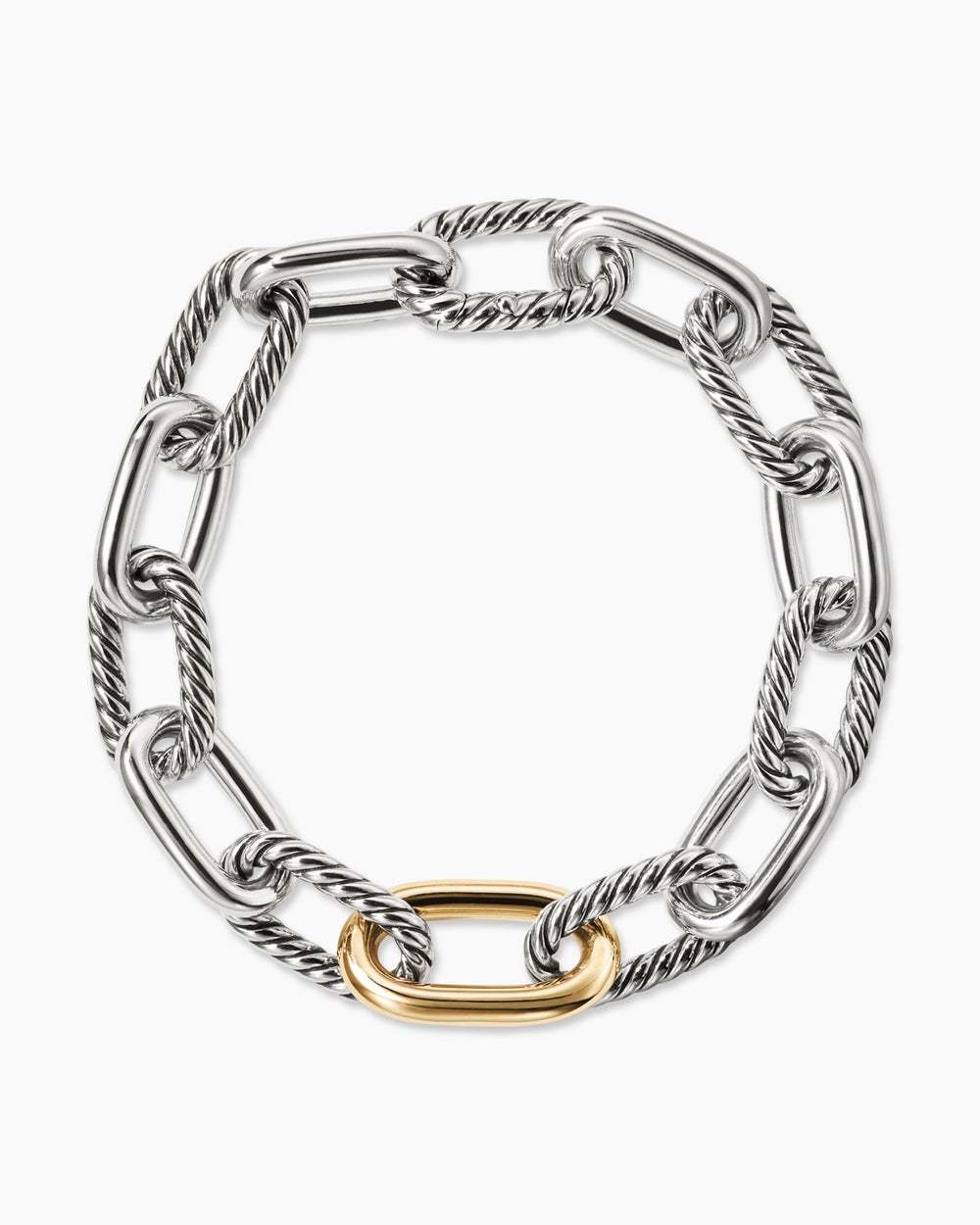 DY Madison庐 Chain Bracelet Sterling Silver with 18K Yellow Gold, 11mm