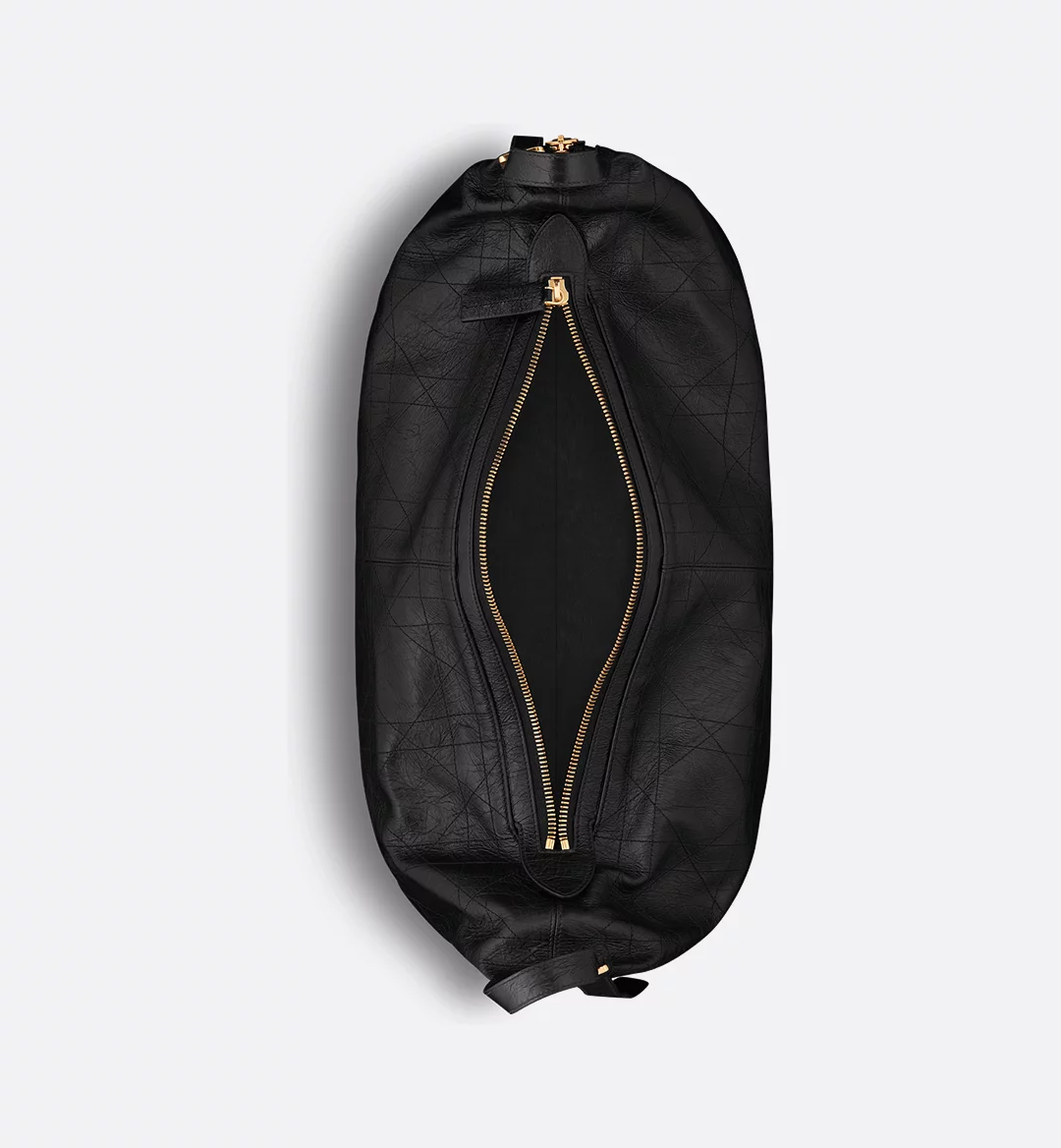Large D-Journey Bag in Crinkled Calfskin