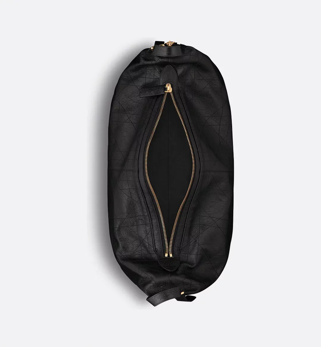 Large D-Journey Bag in Crinkled Calfskin