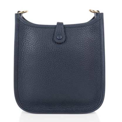 Evelyne TPM Bag Blue Nuit Clemence Leather Gold Hardware