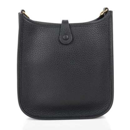 Mini Evelyne TPM Bag Black Clemence Leather with Gold Hardware
