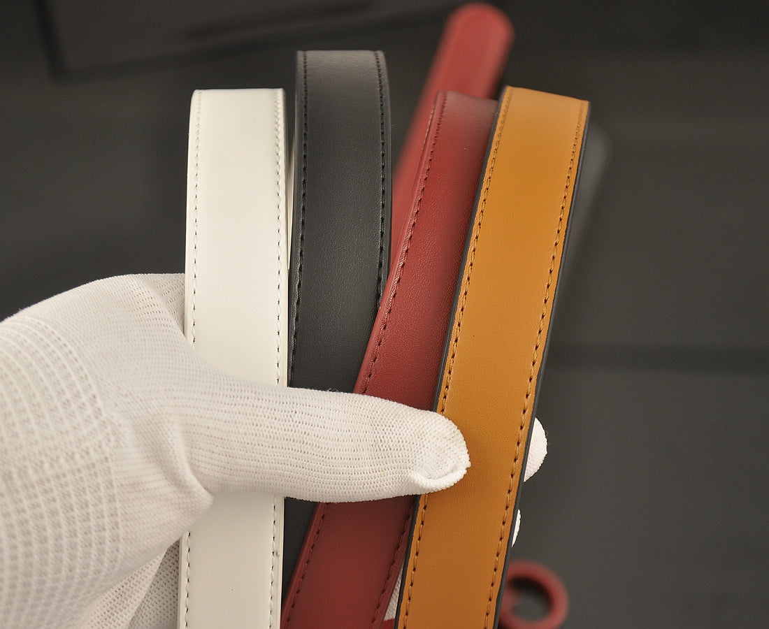 4 Colors vintage striped double C belt