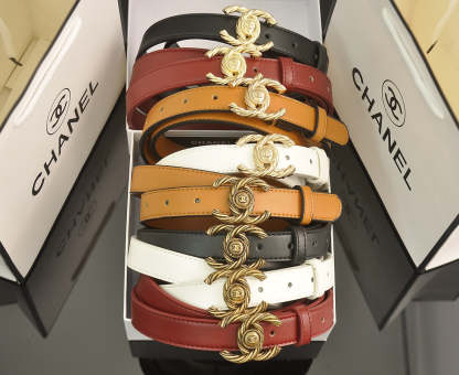 4 Colors vintage striped double C belt