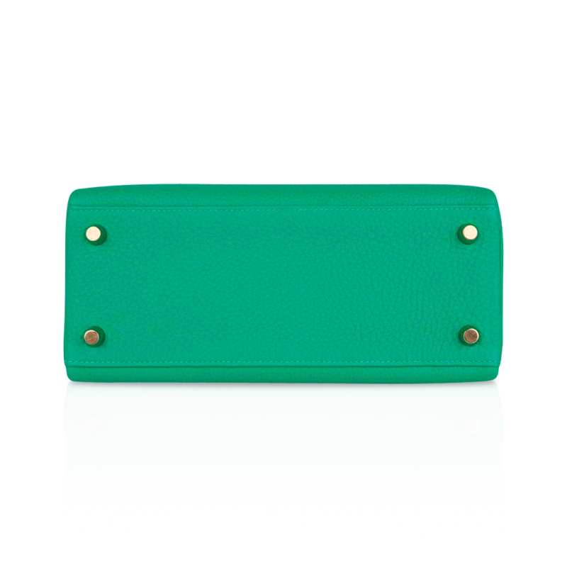 Kelly Retourne 25 Bag Menthe Togo Gold Hardware New w/Box