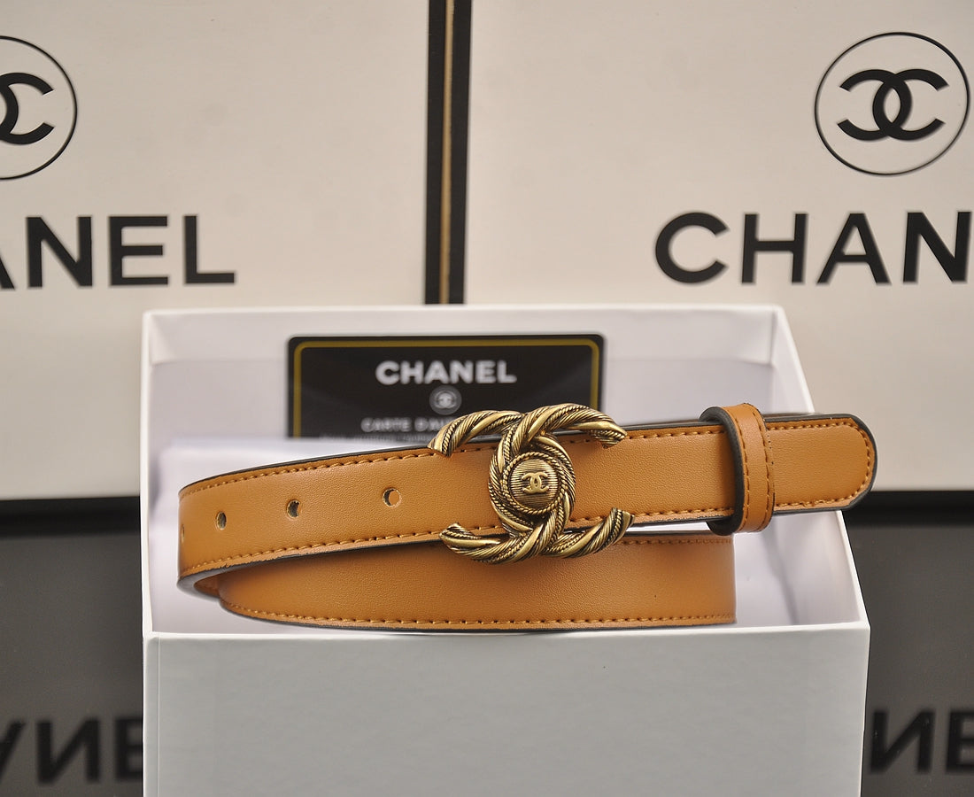 4 Colors vintage striped double C belt