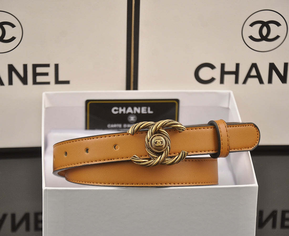 4 Colors vintage striped double C belt