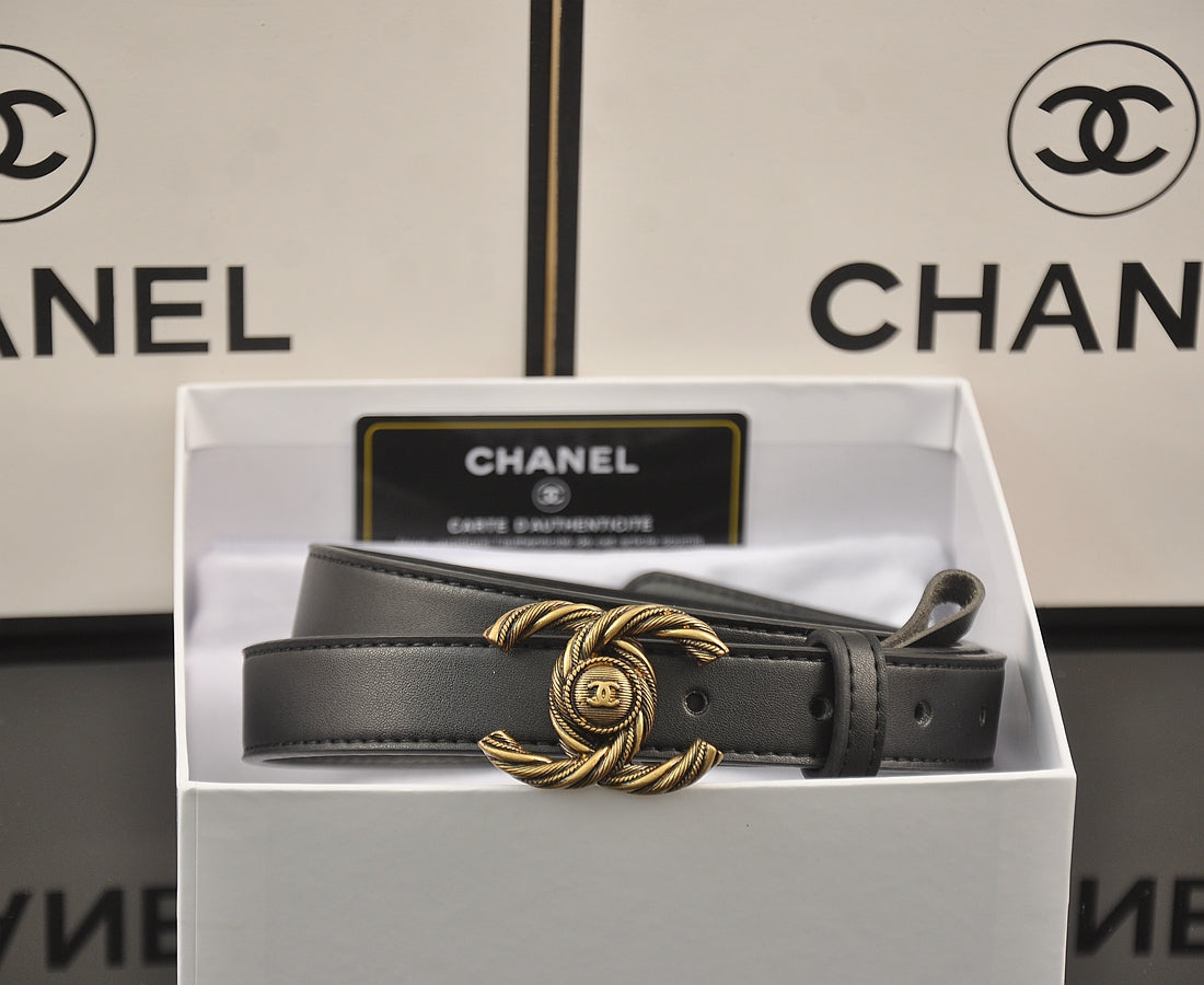 4 Colors vintage striped double C belt