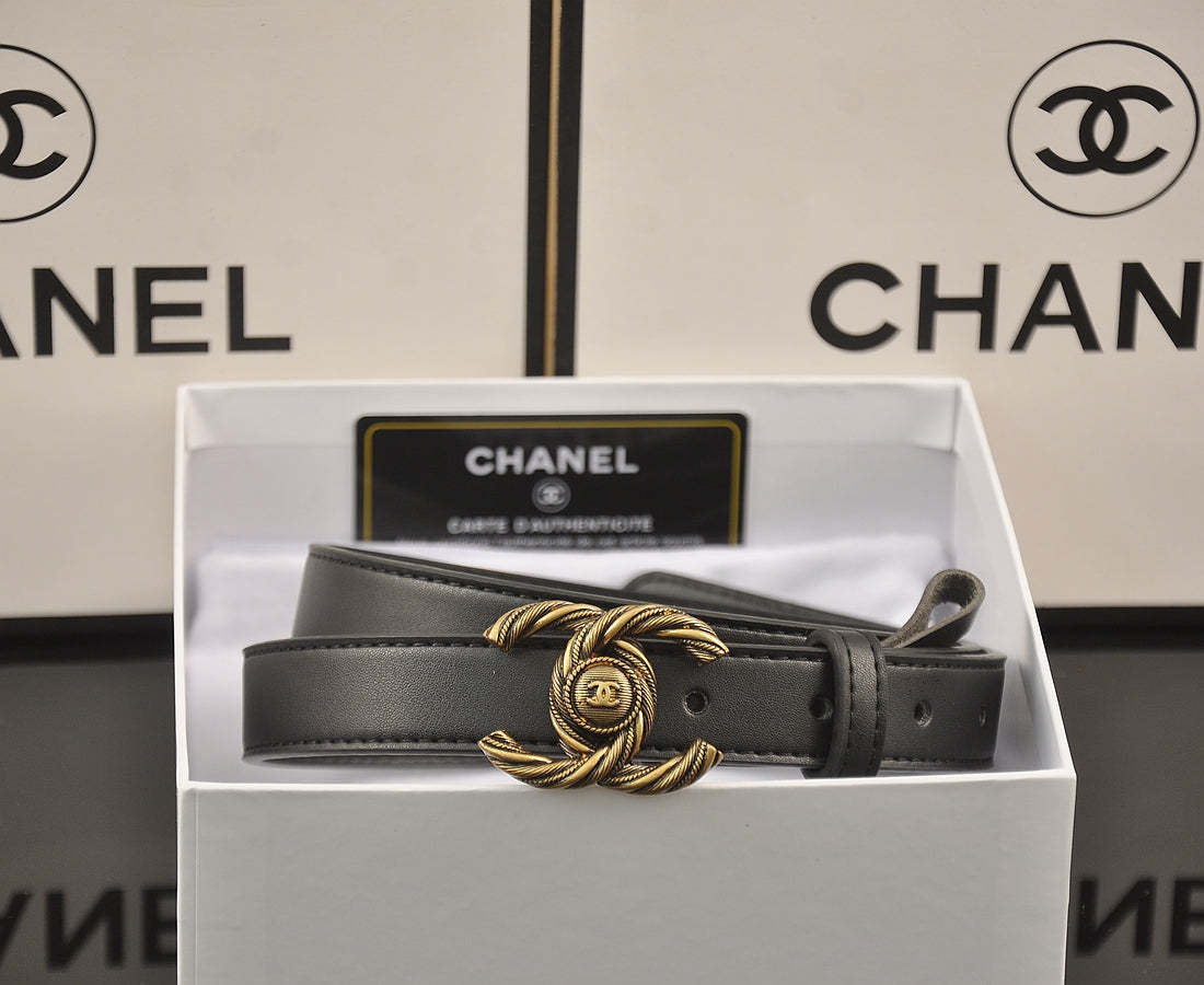 4 Colors vintage striped double C belt