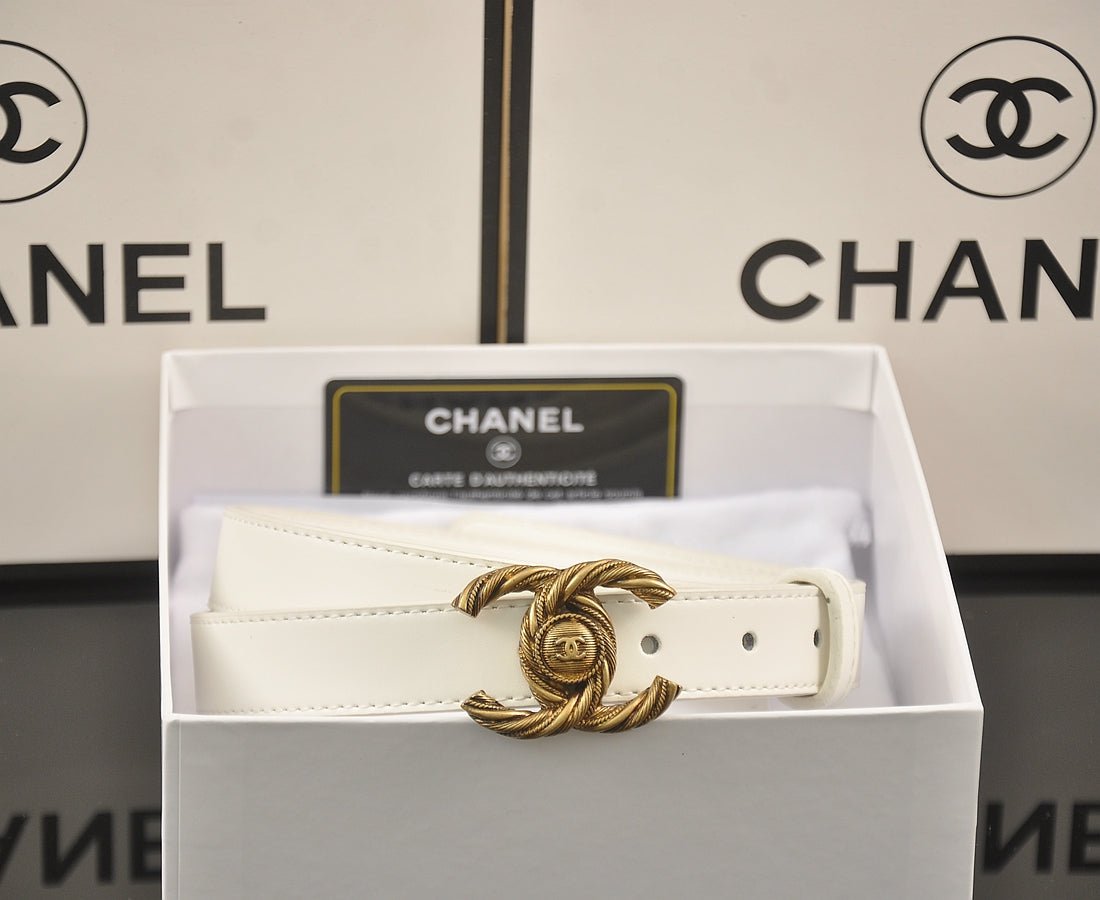 4 Colors vintage striped double C belt