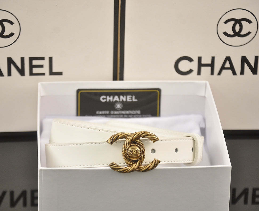 4 Colors vintage striped double C belt