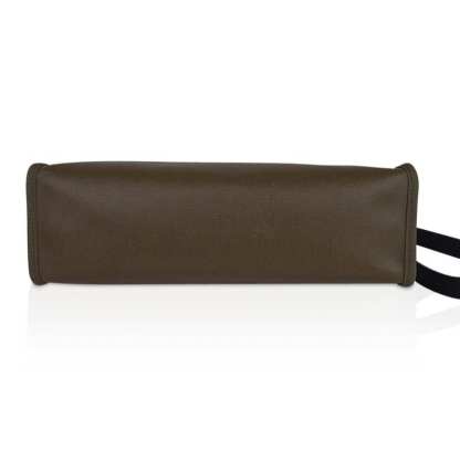 Herbag Zip 31 Bag Retourne Khaki Berline & Black Leather with Palladium Hardware