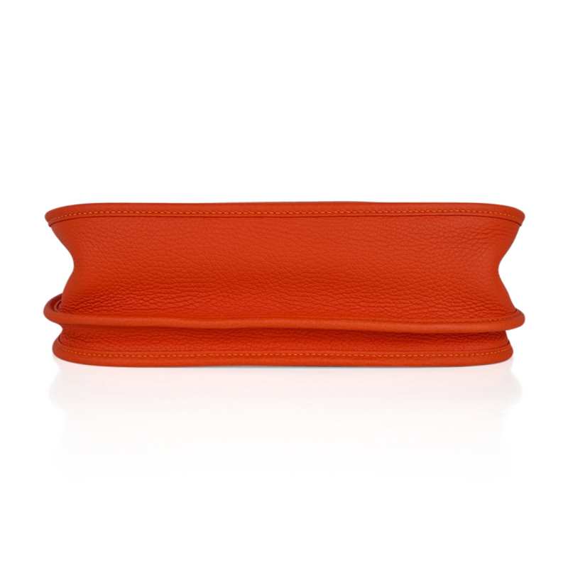 Evelyne PM Bag Feu Orange Gold Hardware Clemence Leather