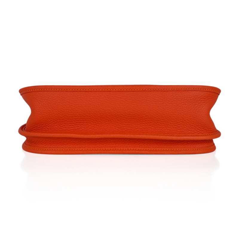 Evelyne PM Bag Feu Orange Gold Hardware Clemence Leather