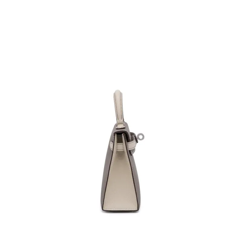  Herthtmes Gris Asphalt and Nata Epsom HSS Mini Kelly II 20 Palladium Hardware