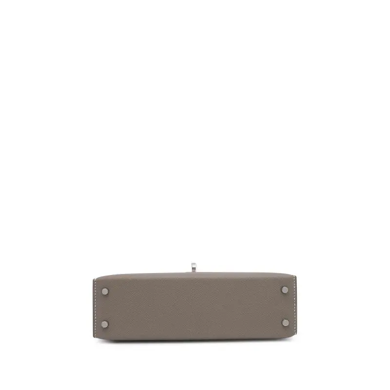  Herthtmes Gris Asphalt and Nata Epsom HSS Mini Kelly II 20 Palladium Hardware