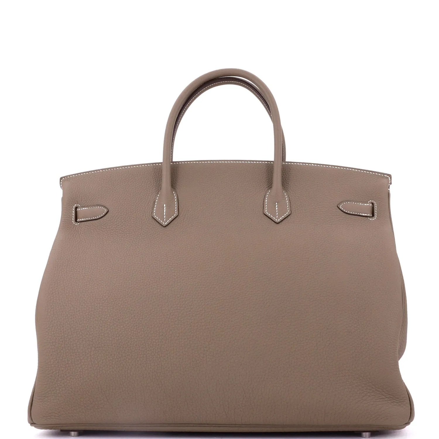 Herthtmes Birkin 40 Handbag Grey Togo GOLD Hardware