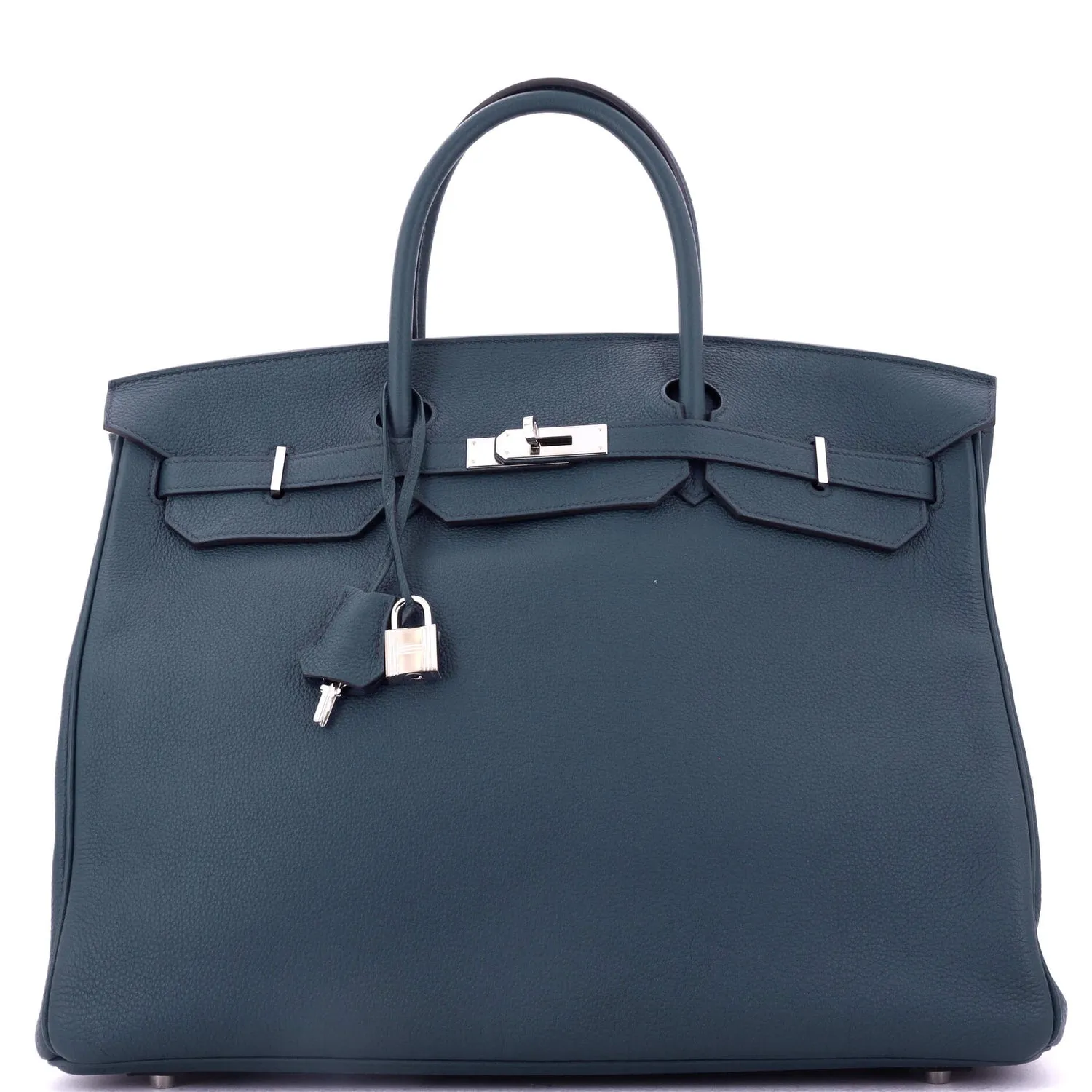 Herthtmes Birkin 40 Handbag Bleu De Prusse Togo  GOLD Hardware