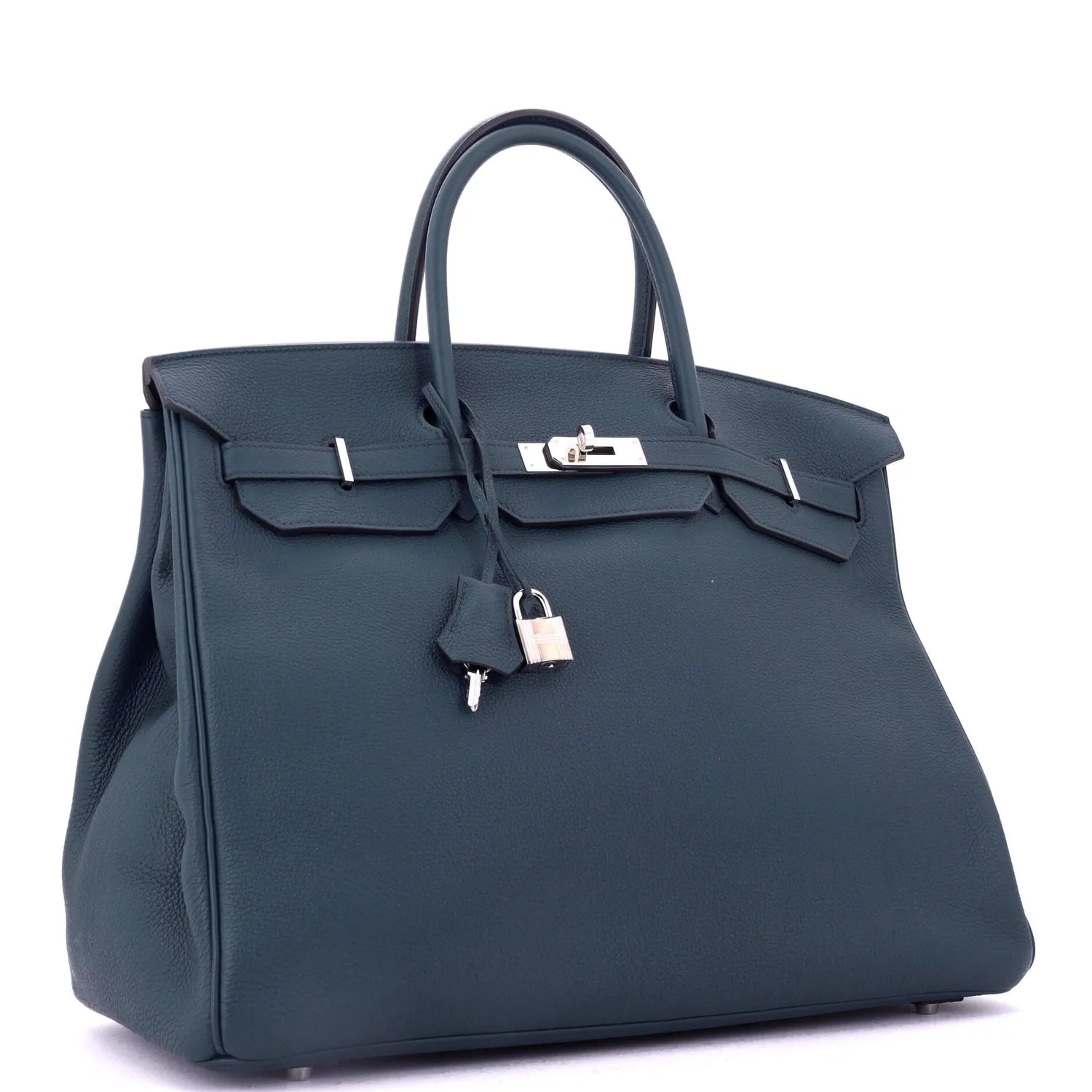 Herthtmes Birkin 40 Handbag Bleu De Prusse Togo  GOLD Hardware