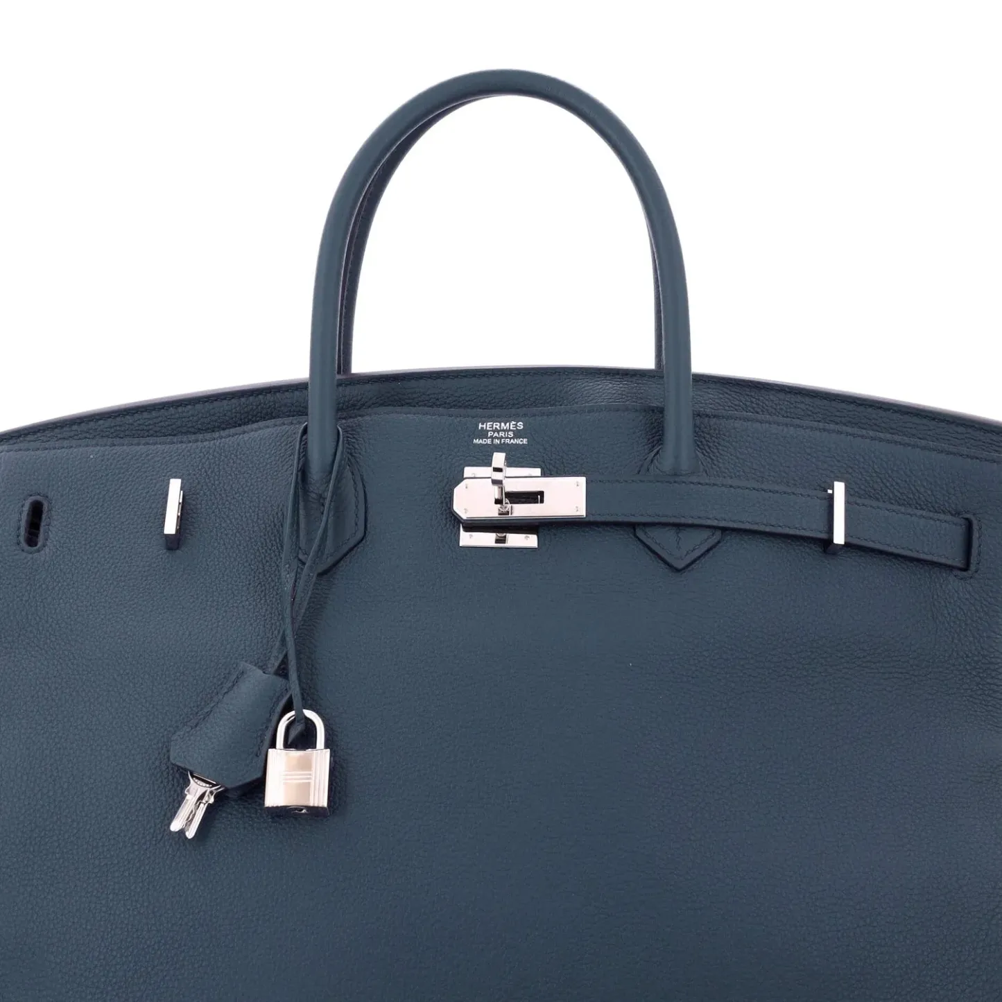 Herthtmes Birkin 40 Handbag Bleu De Prusse Togo  GOLD Hardware