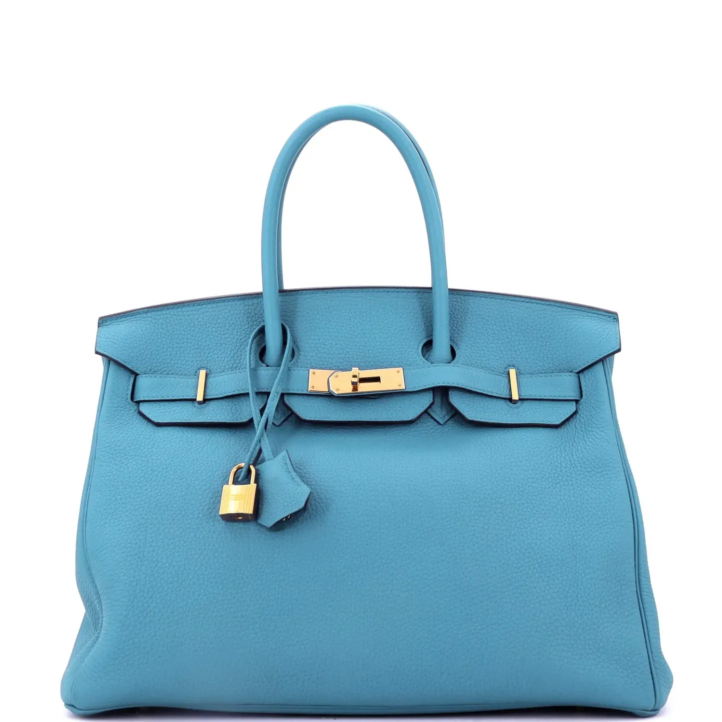 Herthtmes Birkin 40 Handbag Turquoise Togo GOLD Hardware