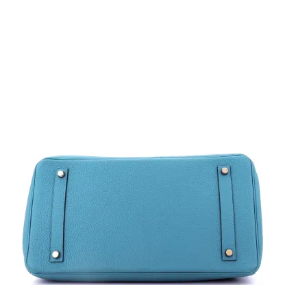Herthtmes Birkin 40 Handbag Turquoise Togo GOLD Hardware