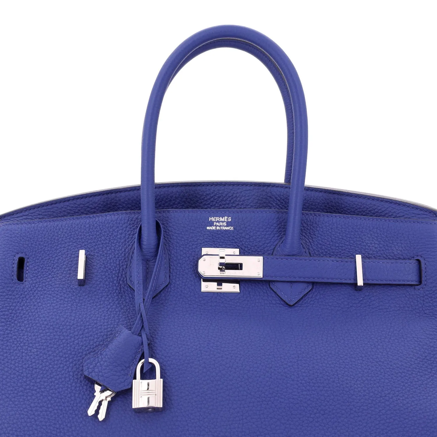 Herthtmes Birkin 40 Handbag Bleu Electrique Togo GOLD Hardware