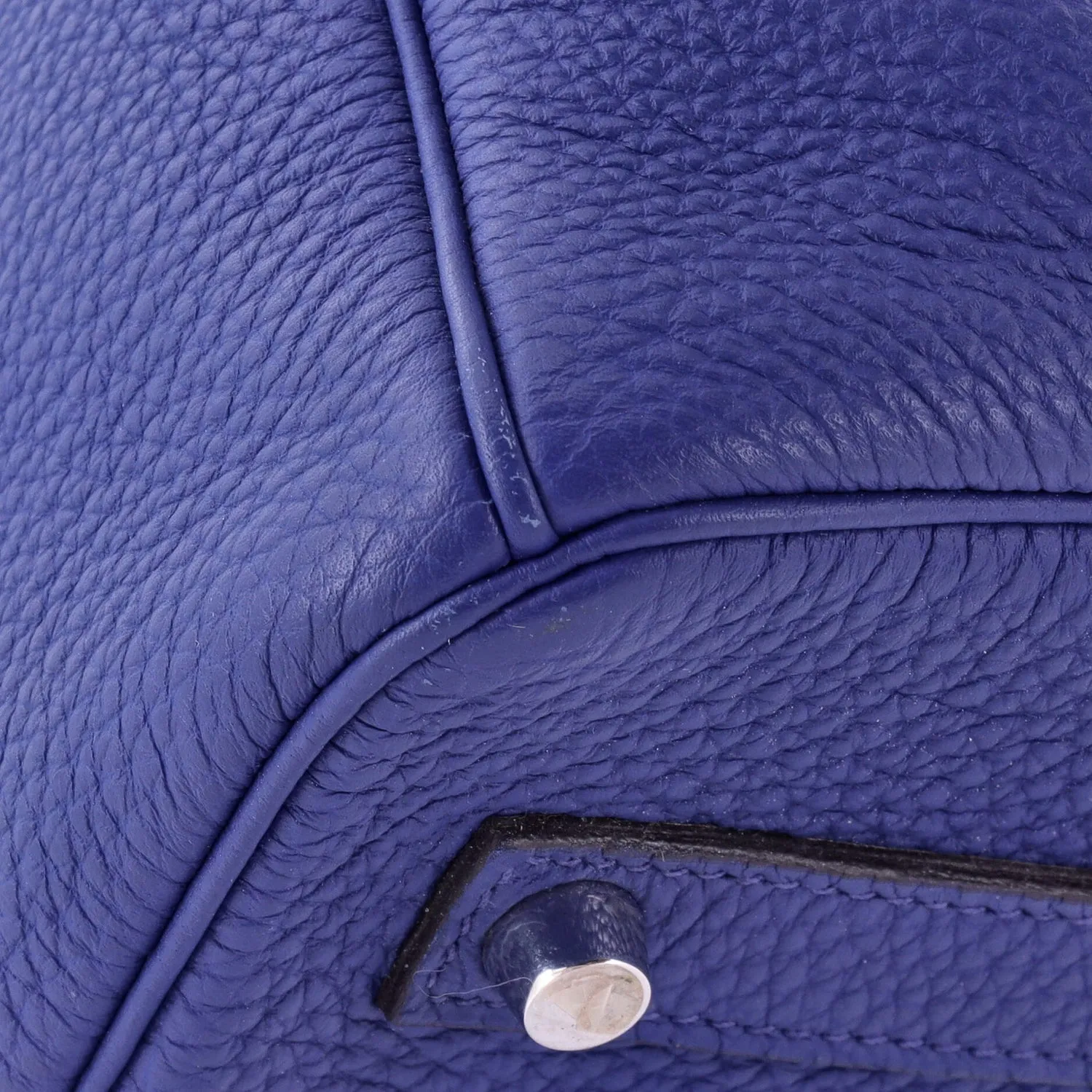 Herthtmes Birkin 40 Handbag Bleu Electrique Togo GOLD Hardware