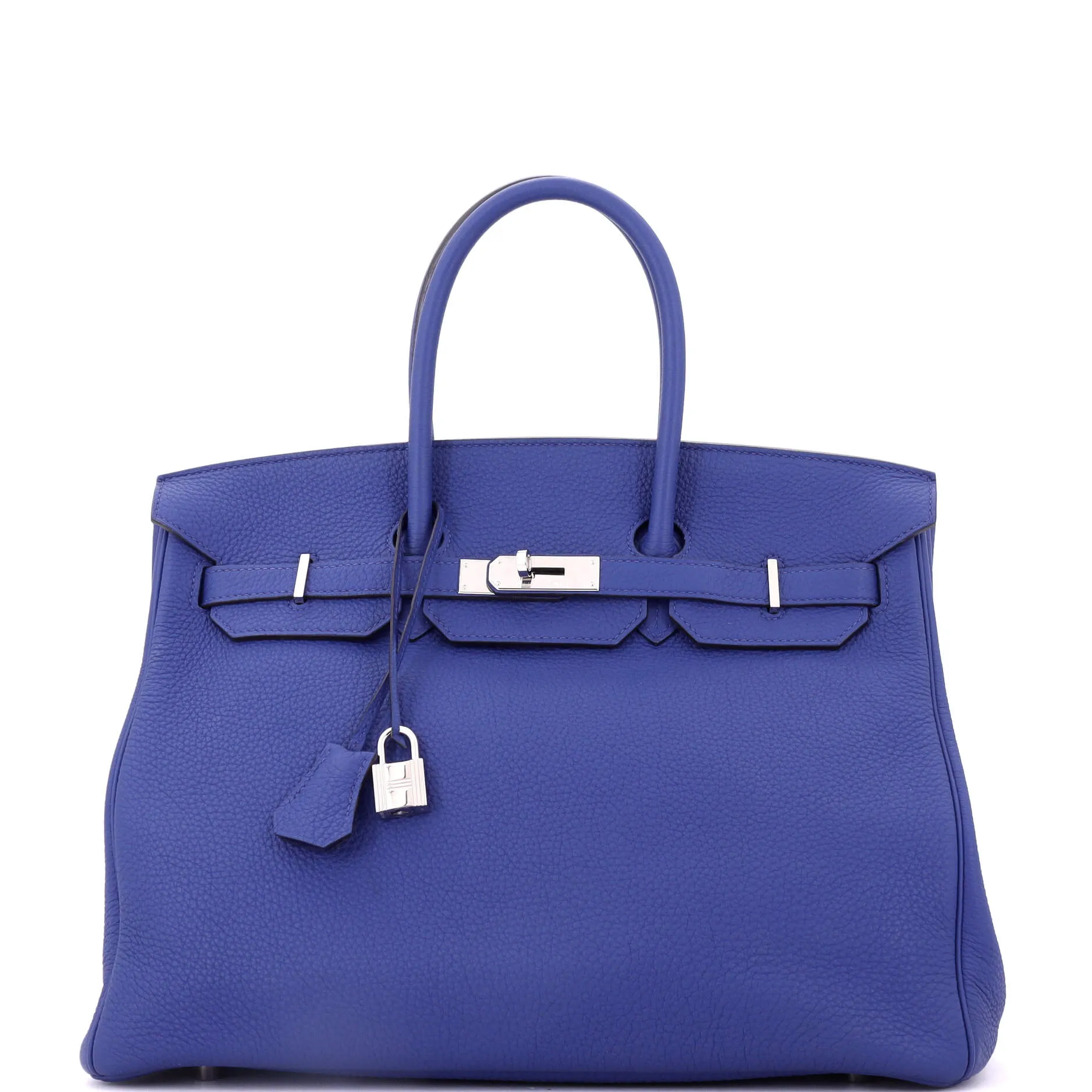 Herthtmes Birkin 40 Handbag Bleu Electrique Togo GOLD Hardware