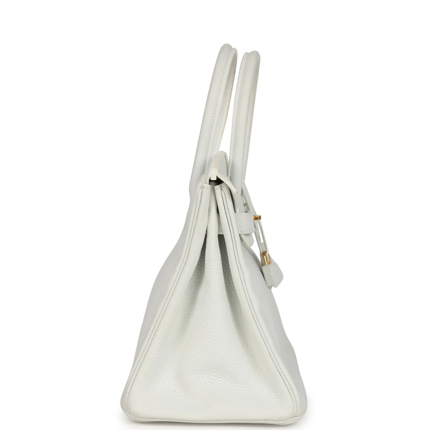Herthtmes Birkin 40 Handbag White Clemence GOLD Hardware