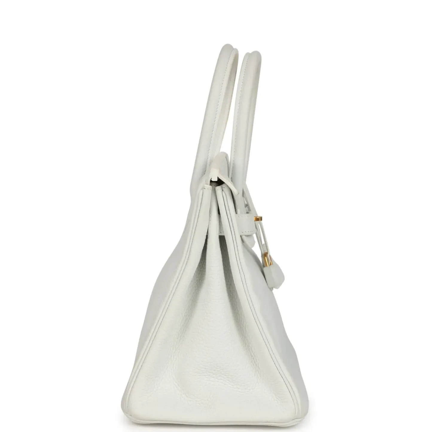 Herthtmes Birkin 40 Handbag White Clemence GOLD Hardware