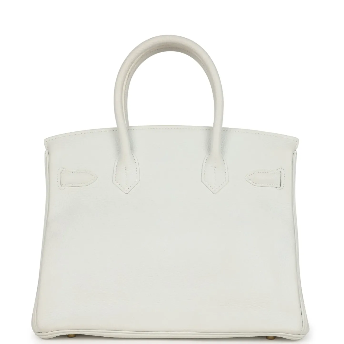 Herthtmes Birkin 40 Handbag White Clemence GOLD Hardware
