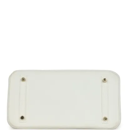 Herthtmes Birkin 40 Handbag White Clemence GOLD Hardware