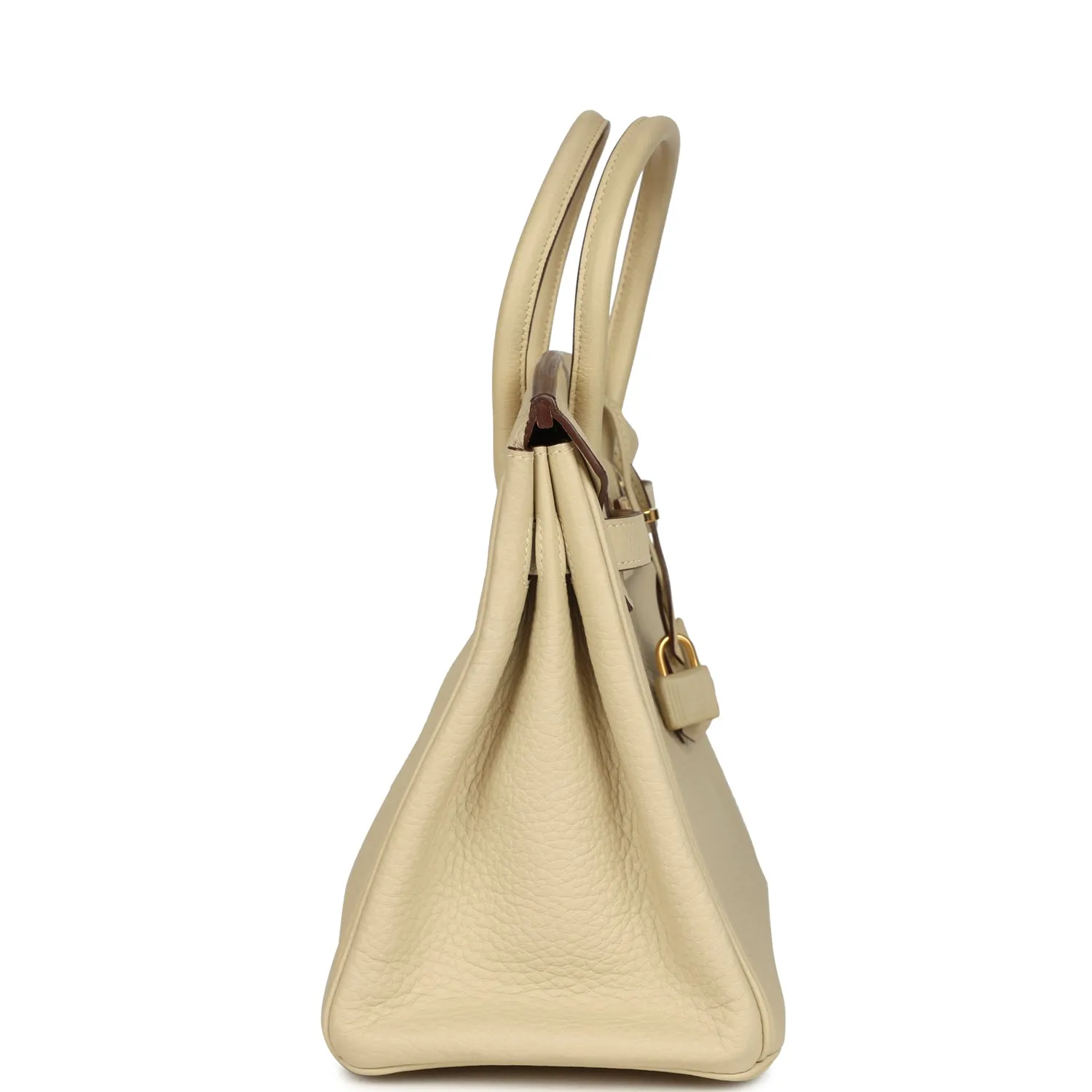 Herthtmes Birkin 40 Handbag Parchemin Clemence GOLD Hardware