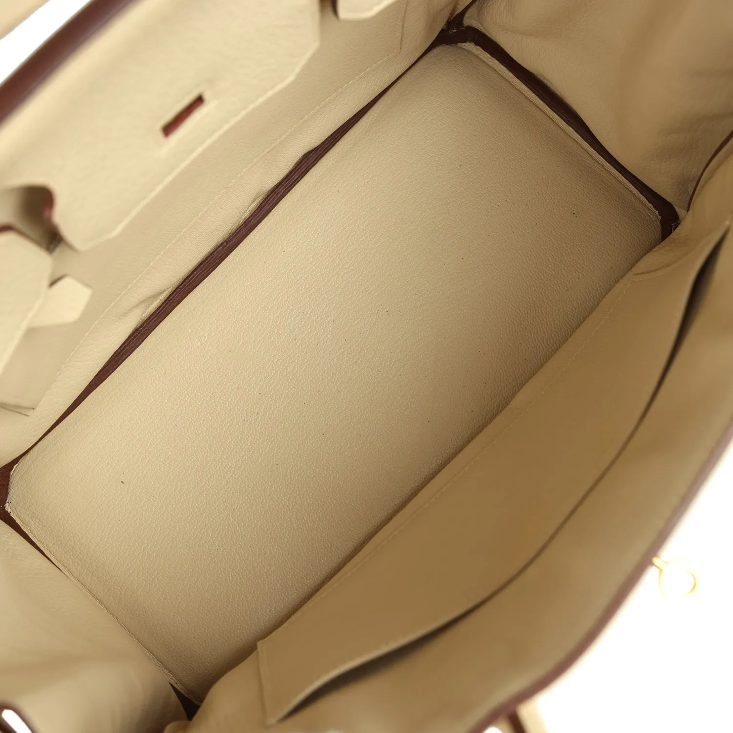 Herthtmes Birkin 40 Handbag Parchemin Clemence GOLD Hardware